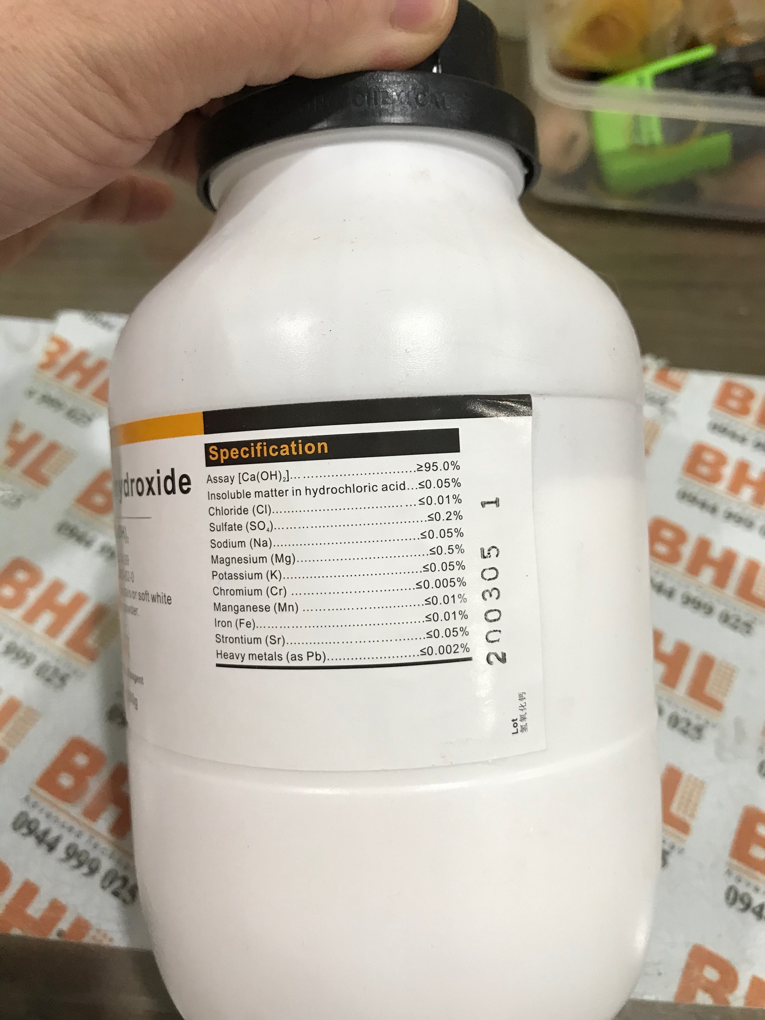 Ca(OH)2 Xilong lọ 500g