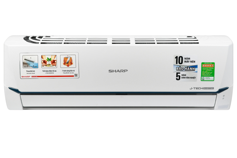 Máy lạnh - Điều hòa Sharp 1 chiều 9000BTU Inverter 1.0 HP AH-XP10YMW - Công nghệ PCI - Hàng chính hãng - Bảo hành 12 tháng