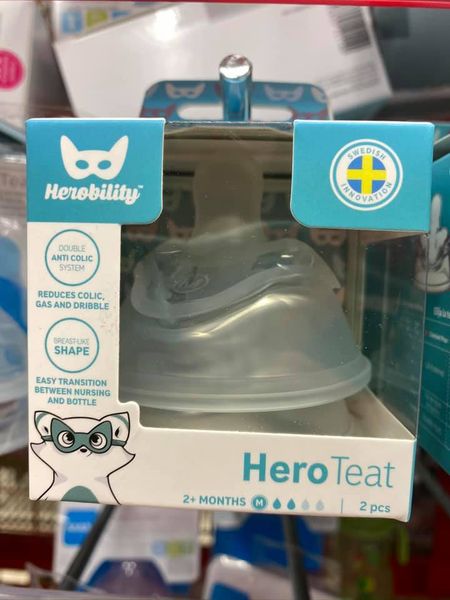 [HCM]NÚM TI THAY ĐẦU HEROBILITY Núm ti mềm mô phỏng bầu bú mẹ