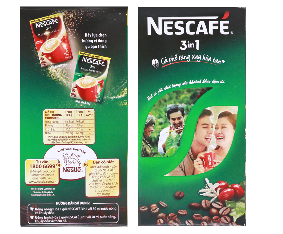 Cà phê sữa NesCafé 3 in 1 đậm vị cà phê 340g