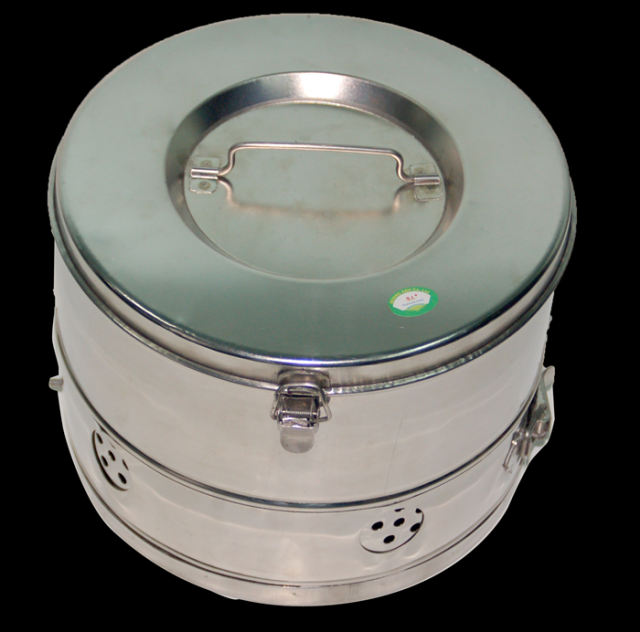Hộp hấp dụng cụ y tế inox cao cấp (phi 20x14cm)