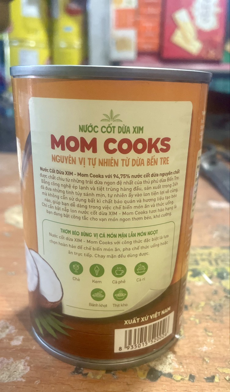 Nước cốt dừa chef's choice MOM COOKS lon 400ml