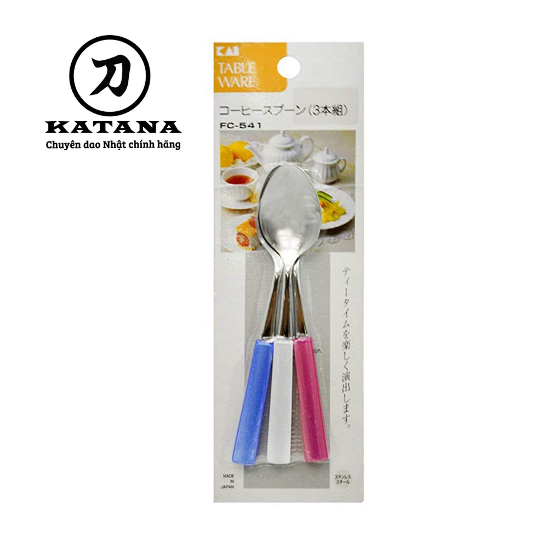 Bộ thìa Café cao cấp Nhật 3 chiếc KAI FC0541