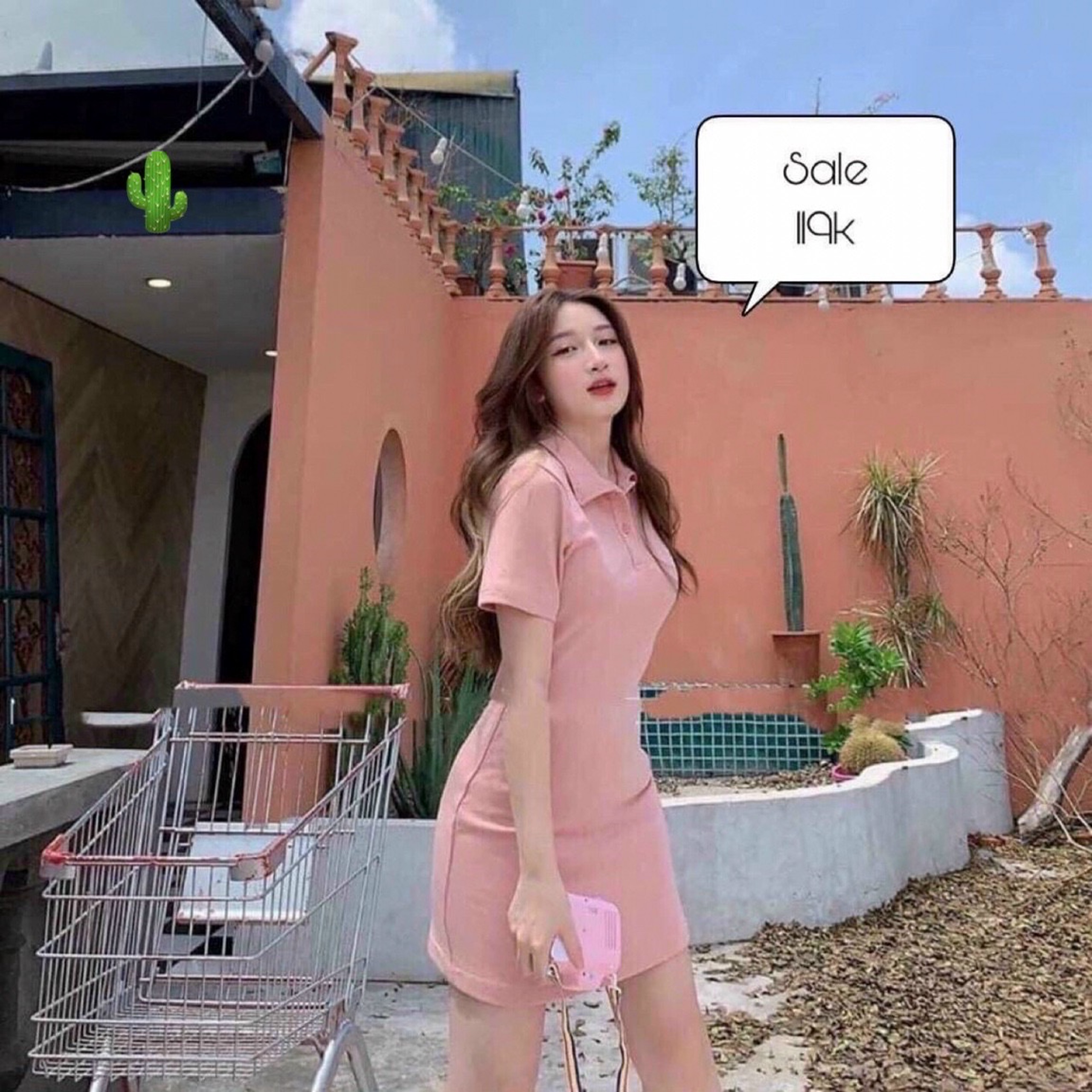 Đầm Polo body Cổ trụ tay ngắn