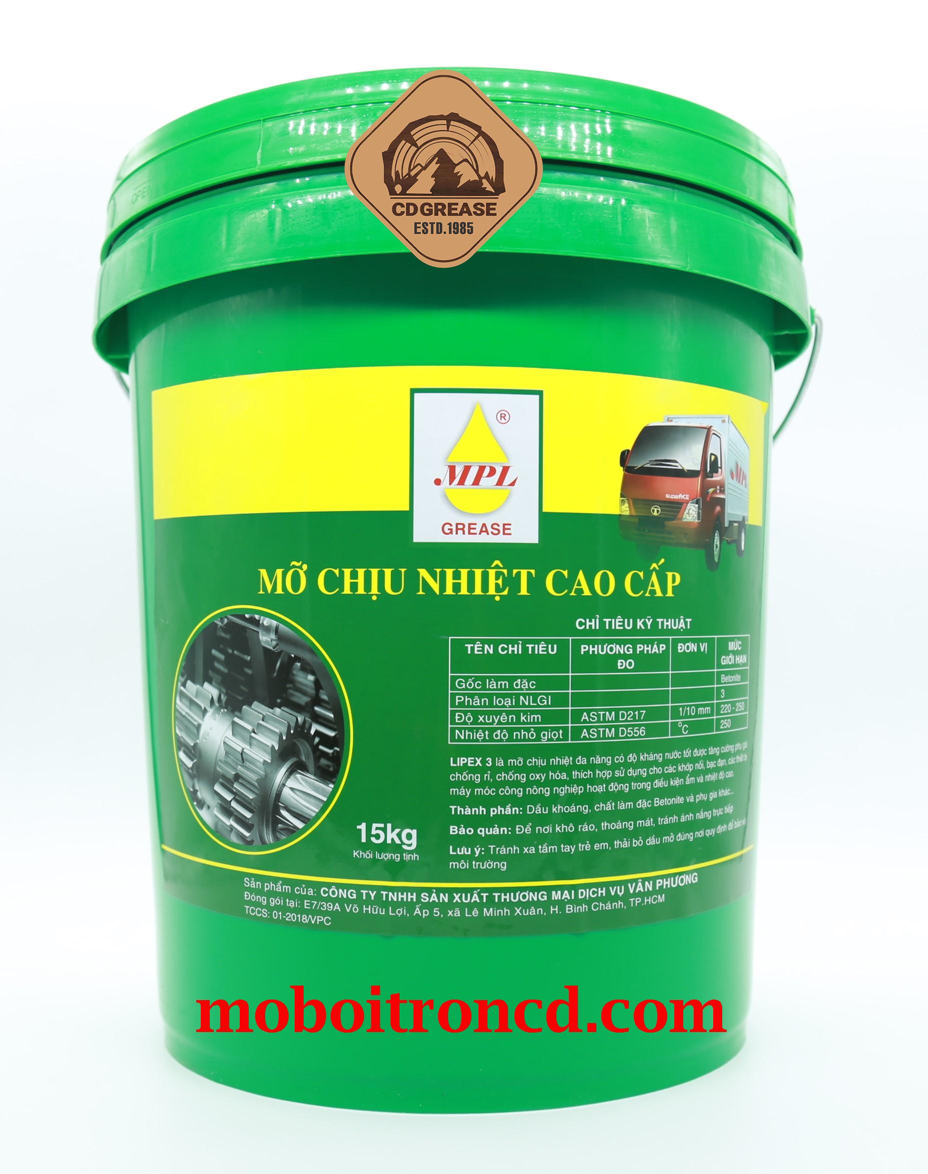 Mỡ bò chịu nhiệt Lipex bịch 1kg