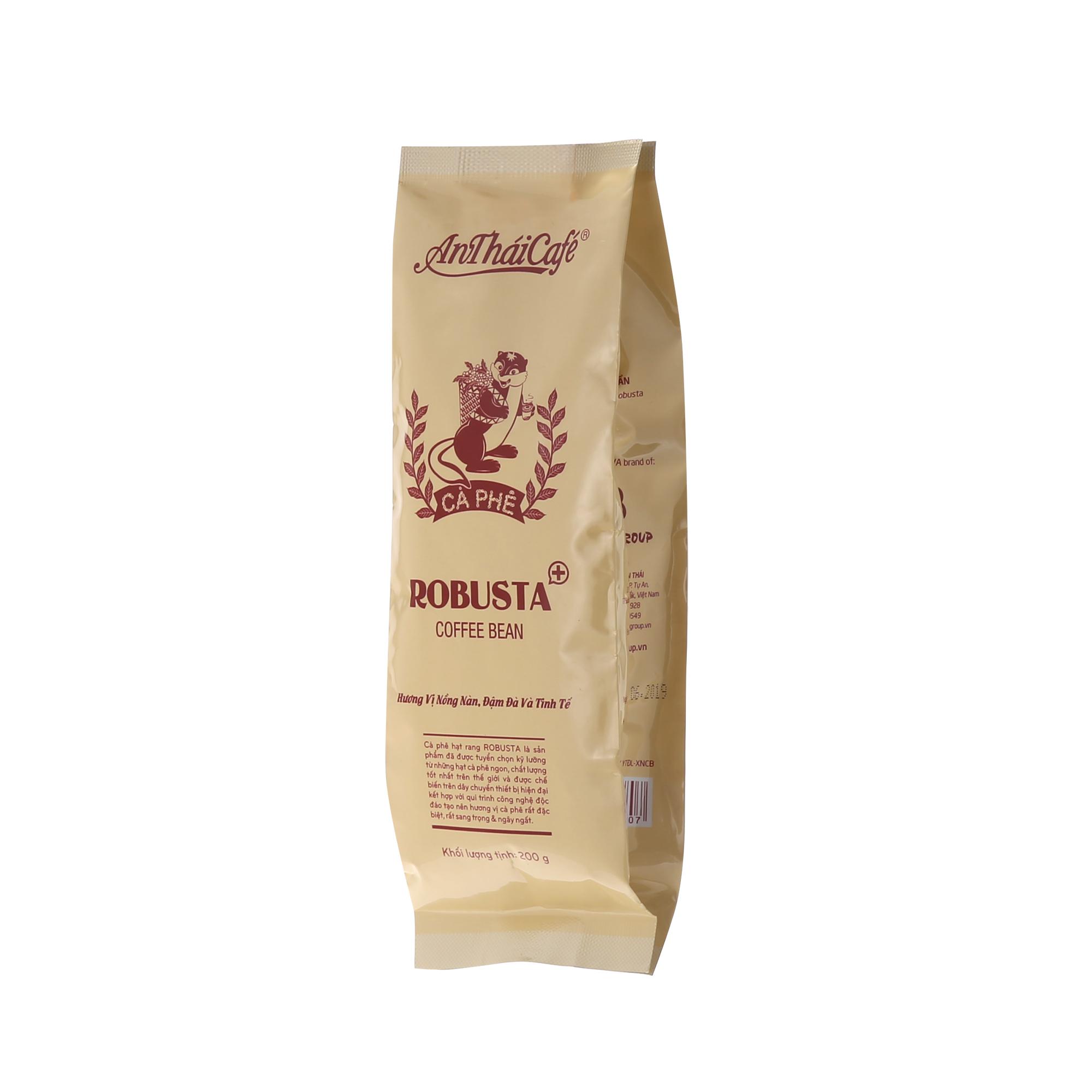 Cà Phê Hạt Rang Robusta Plus (200gr) - AnTháiCafé