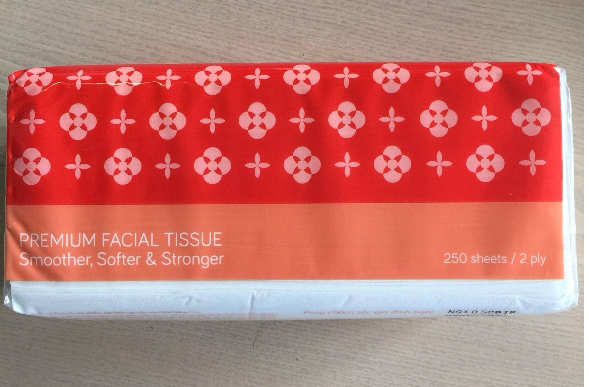 Khăn giấy lụa Posy 2 lớp 250 miếng/ gói