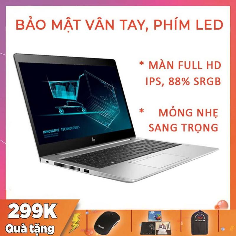 HP Elitebook 840 G5, Mỏng Nhẹ Sang Trọng, Bảo Mật Vân Tay, Led Phím Trắng, i7-8650U, VGA Intel UHD 620, Màn 14 Full HD IPS, 88% sRGB