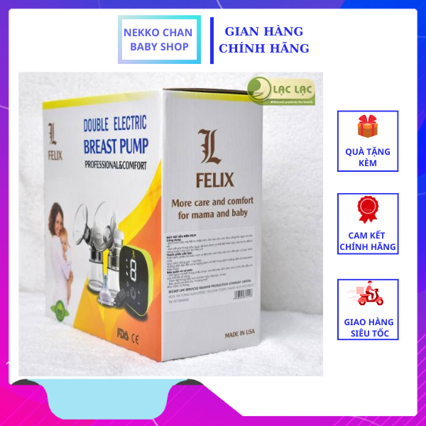 Máy hút sữa điện đôi Felix tặng kèm 10 túi trữ sữa Unimom chính hãng