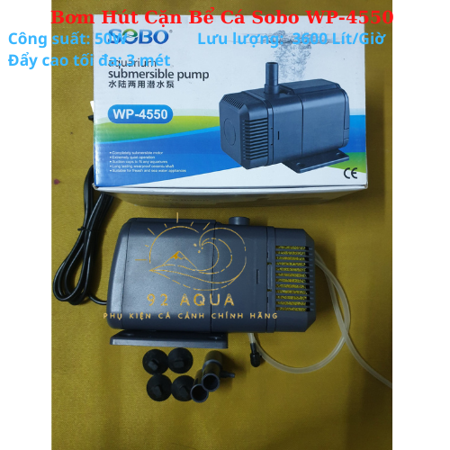 Bơm Hút Cặn Bể Cá Sobo WP-4550 (50W - 3600L/H - 3M) - Bơm Nước Cao Cấp Cho Hồ Cá