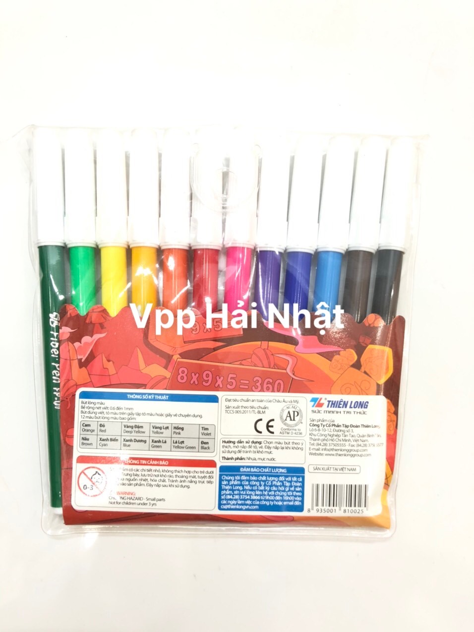 Vĩ Bút Lông 12 Màu Colokit | FP-01 - Thiên Long