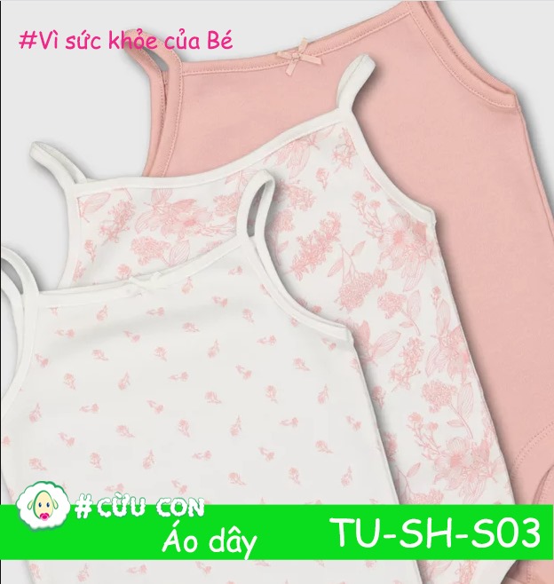 Set áo dây bé gái hãng TuClothing