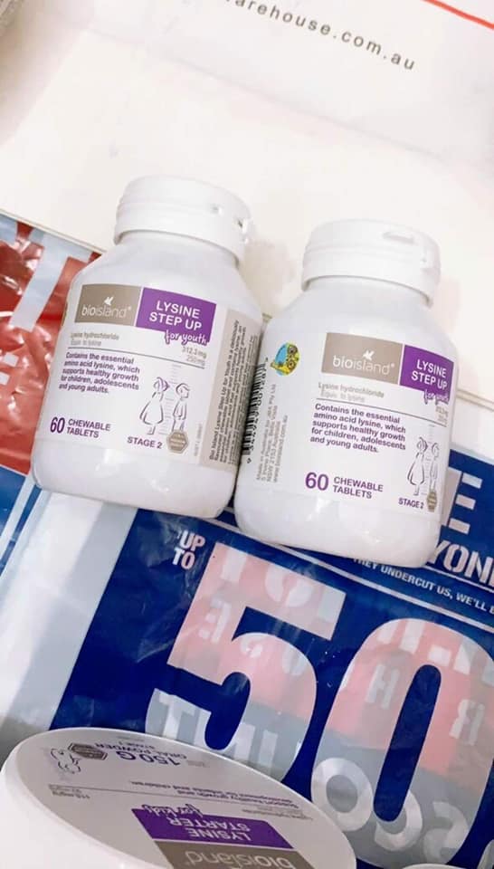 Lysine viên (cho trẻ từ 6y trở lên)