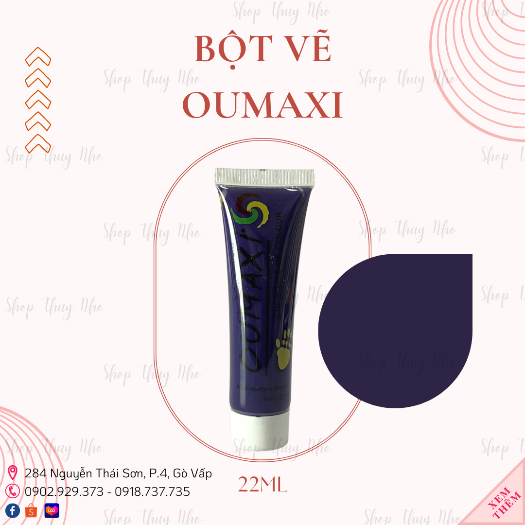 [HÀNG CHUẨN] Bột vẽ móng tay tập vẽ Oumaxi cao cấp tuýp lẻ 22ml dụng cụ chuyên làm móng nghệ thuật nail