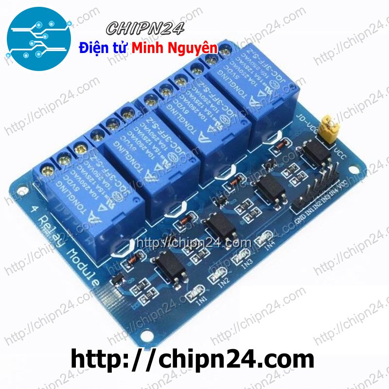 Module 4 Relay với Opto cách ly