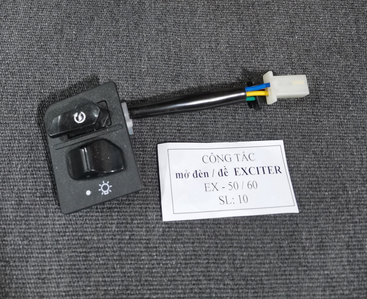 Cùm công tắc xe máy, cùm nút nhấn ĐỀ VÀ ĐÈN XE EXCITER 150 đời 2015 đến nay