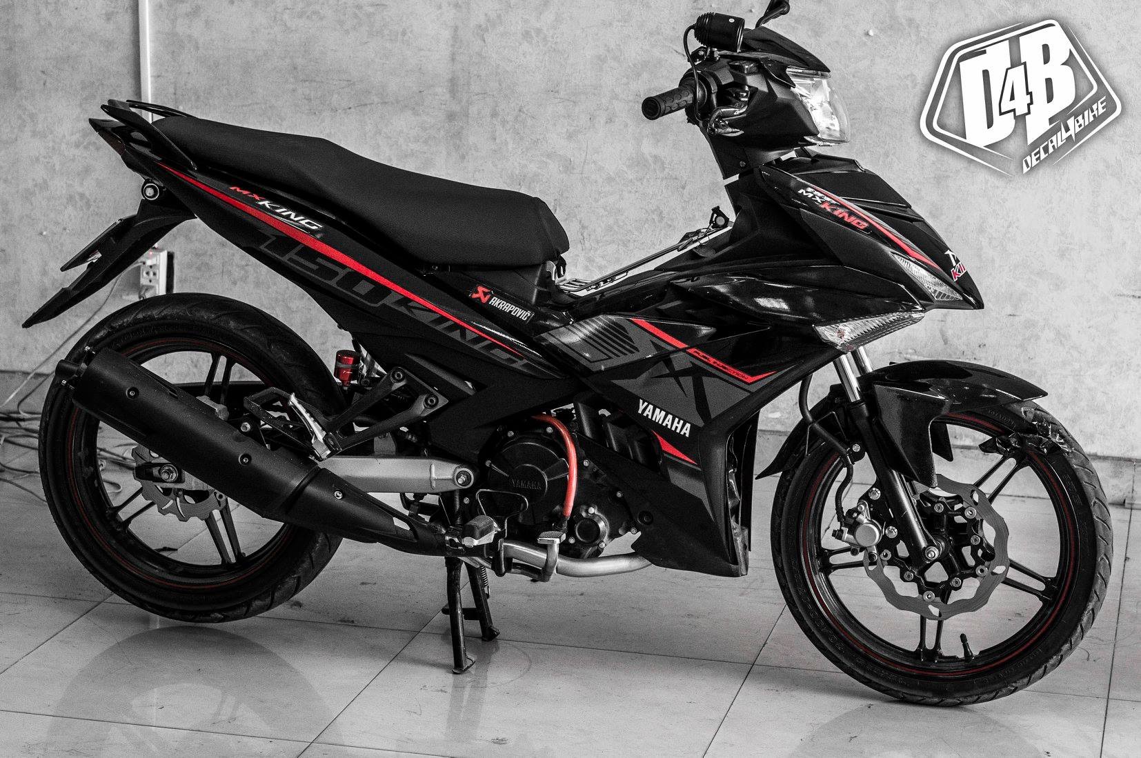 Tem rời ex 150 Mxking chỉ đỏ decal trắng sữa