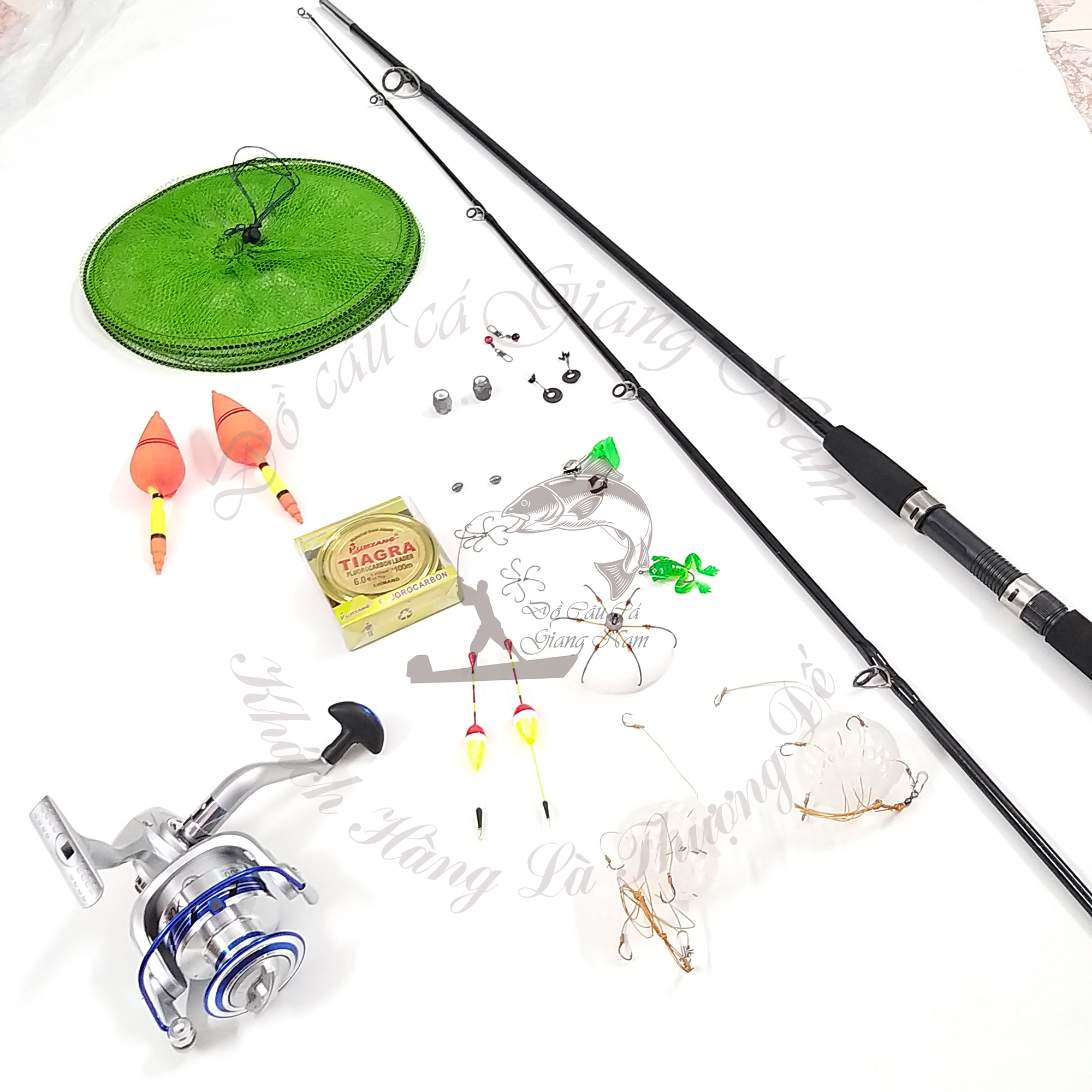 Bộ cần câu shimano đặc máy Yumoshi giỏ lồng đèn ( Đồ câu cá Giang Nam ) big sale