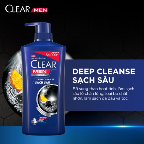 Dầu Gội Sạch Gàu Clear Men 900g