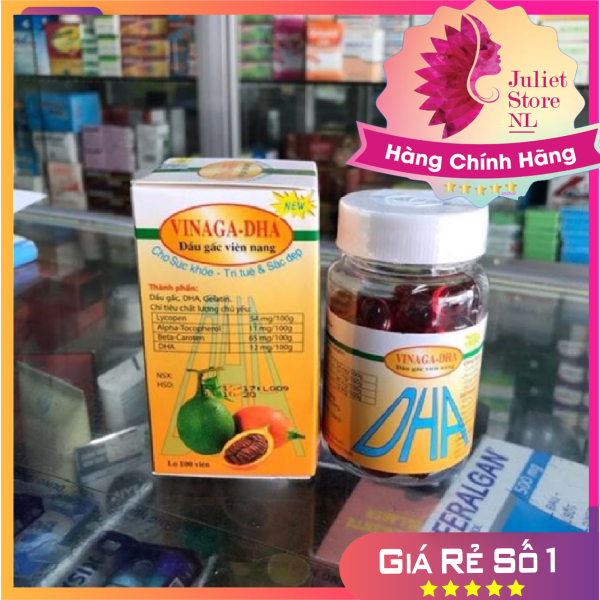 CHÍNH HÃNG VIÊN DẦU GẤC VINAGA DHA SÁNG MẮT ĐẸP DA MẠNH TRÍ NÃO HIỆU QUẢ AN TOÀN TỪ GẤC TƯƠI NGUYÊN CHẤT 100%