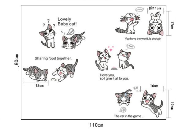 [HCM]Decal trang trí Mèo Quậy tinh nghịch