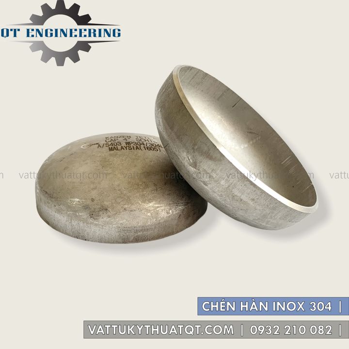 Chén Hàn Inox 304 (SCH10) - Phi 60,76,90,114,141mm - VATTUKYTHUATQT.COM