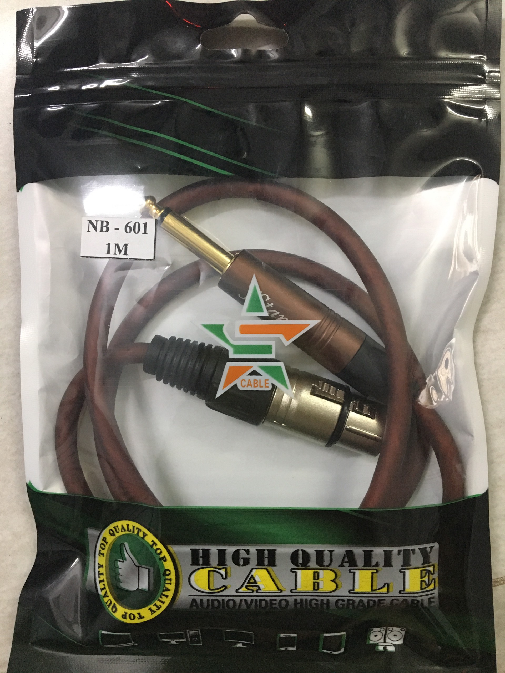 [HCM]Dây cắm Micro XLR đầu 6.5mm dài 1M
