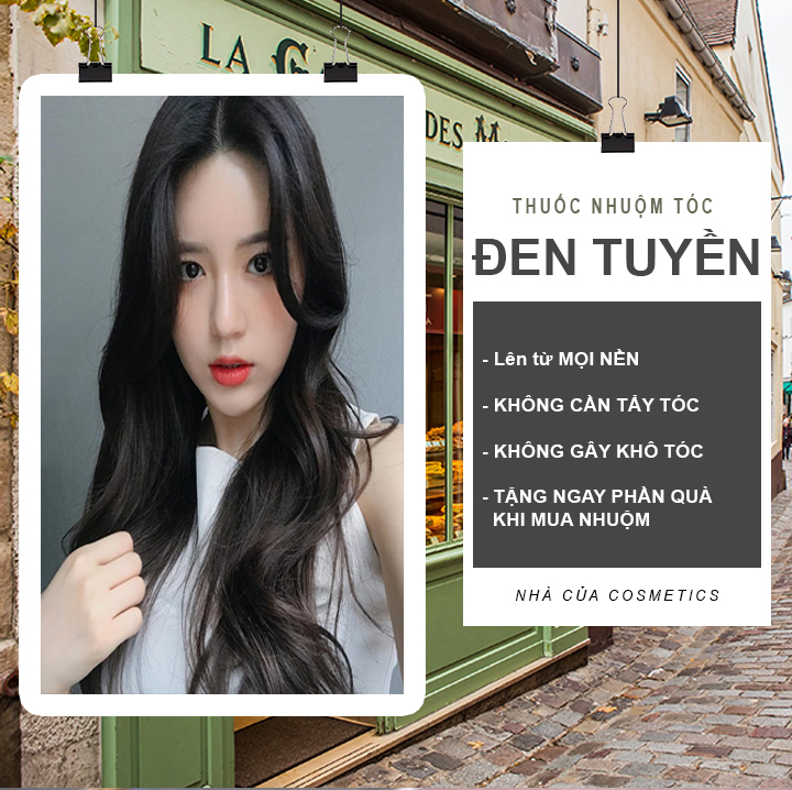 Thuốc Nhuộm Tóc Màu ĐEN TUYỀN Không Tẩy
