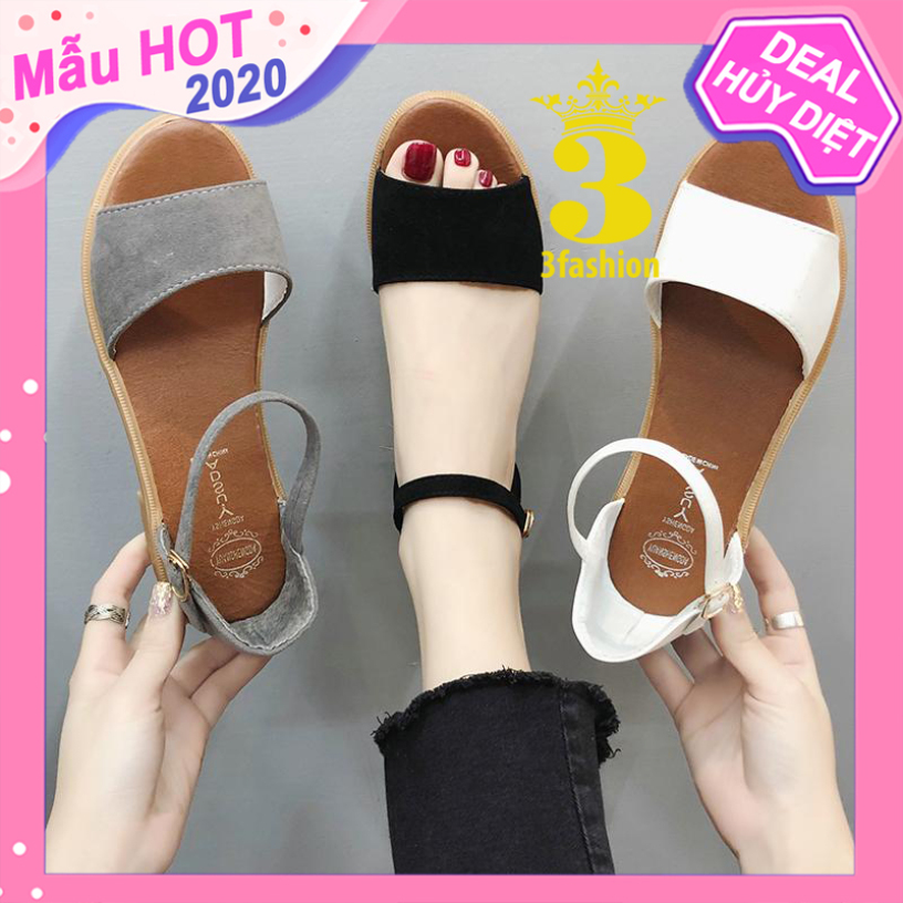 Giày Sandal Nữ Da Mềm Gót Vuông 3,5CM Thiết Kế Trẻ Trung - 2923 giá rẻ