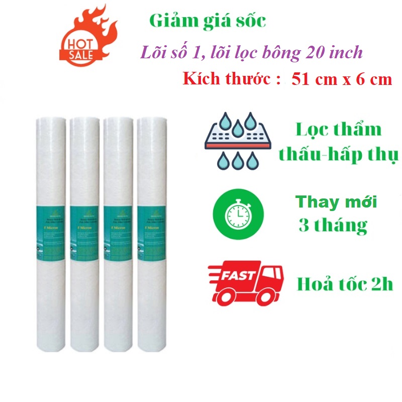 Combo 5 lõi lọc thô PP 20inch số 1