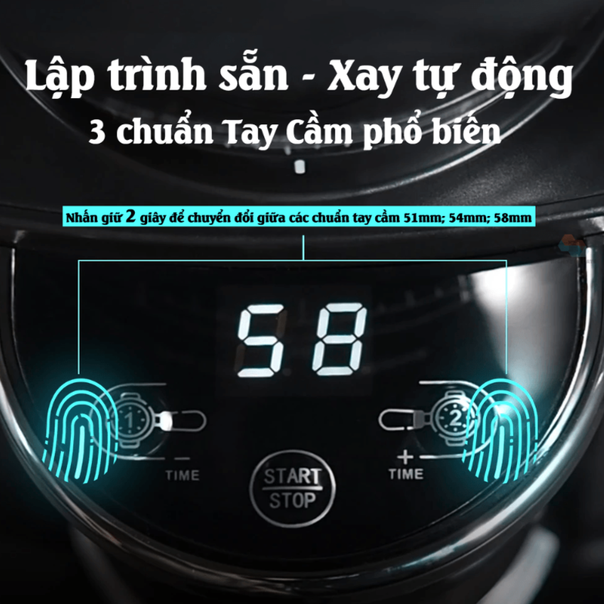 Máy xay hạt cà phê tự động tích hợp 34 chế độ xay thương hiệu HiBREW G3, công suất 220W (Bảo Hành 1 Năm)