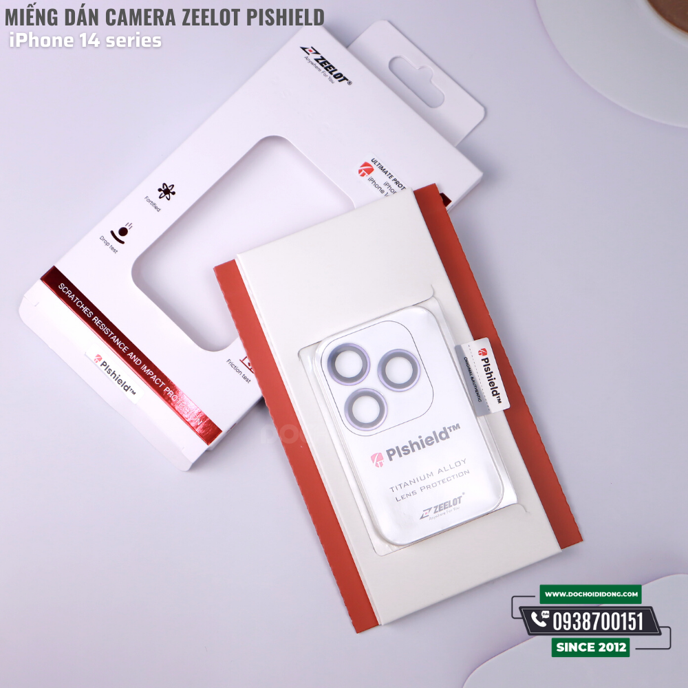 Miếng dán camera Zeelot PIshield cho iPhone 14 - 14 Plus - 14 Pro - 14 Pro Max