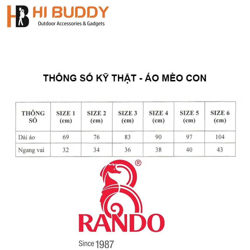Áo mưa trẻ em Mèo con Rando CPPS-14 Size 4 1.2 – 1.3 m