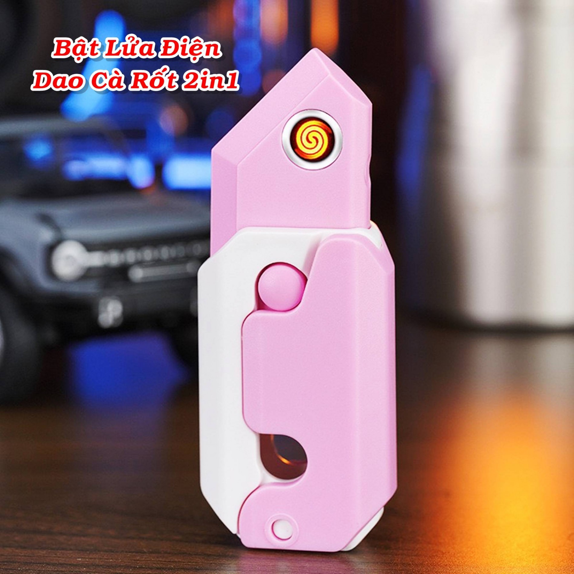 bật lửa điện cà rốt 2in1 ( đồ chơi vô tri ) - sạc điện