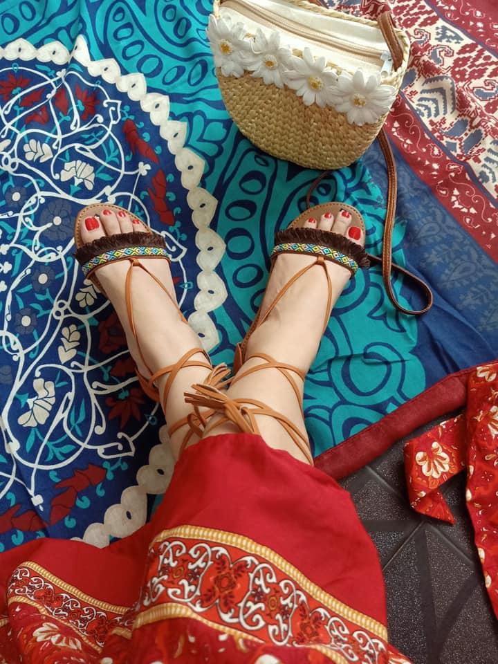 GIÀY SANDAL CỘT DÂY THỔ CẨM
