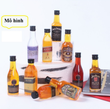 Mô hình chai mini trang trí bánh sinh nhật, bình mô hình