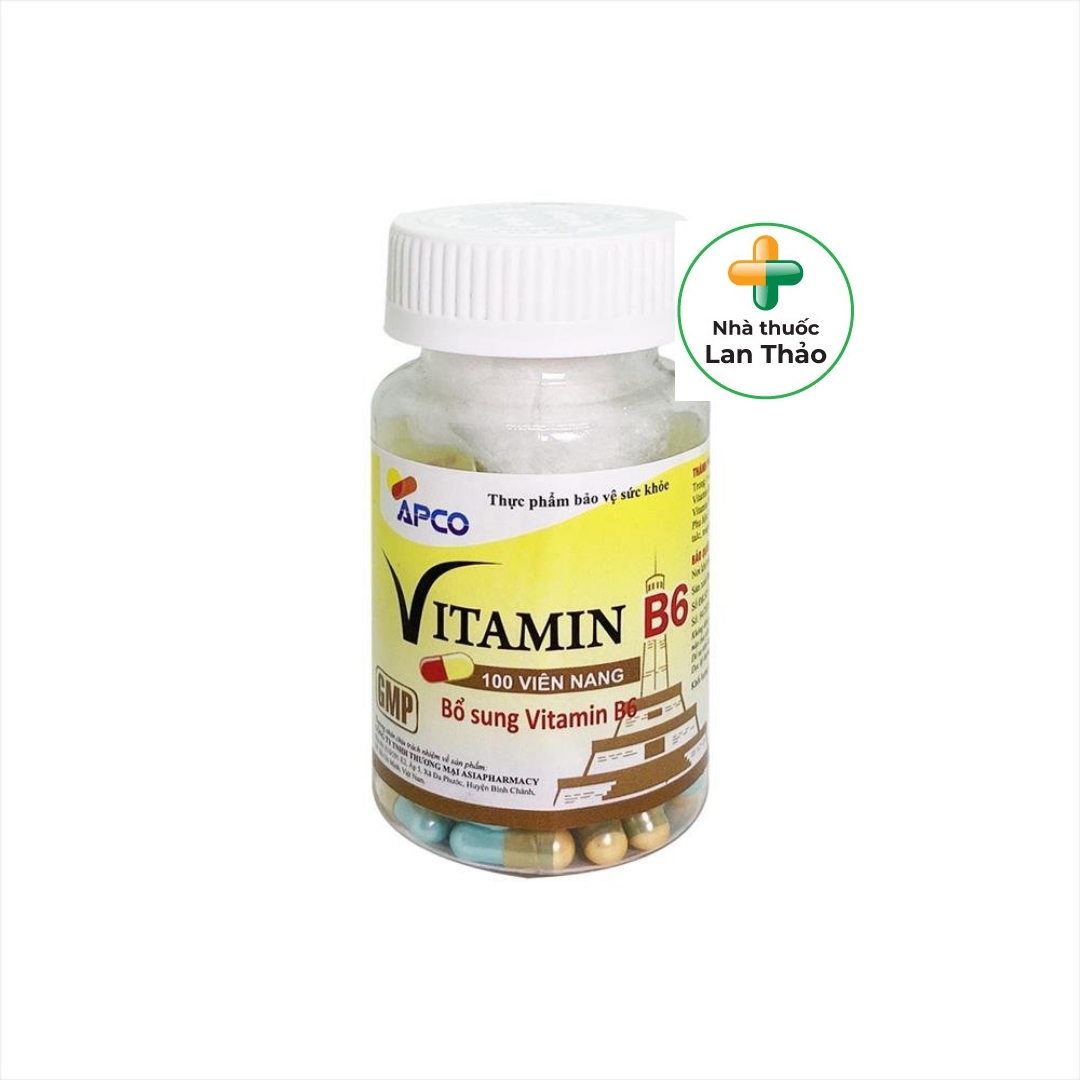 Viên uống vitamin b6 2,5mg apco chai 100 viên