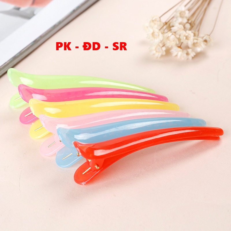 Kẹp Tóc Mỏ Vịt Nhựa Màu Trơn - Siêu Rẻ