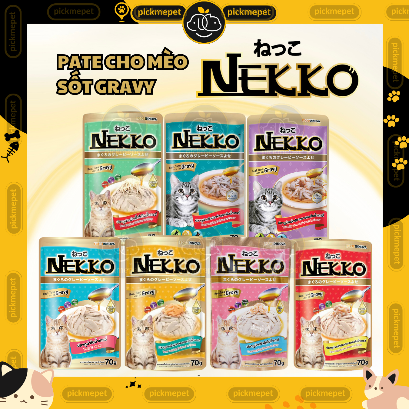 Pate Nekko Thạch Jelly Cho Mèo Mọi Lứa Tuổi 70g