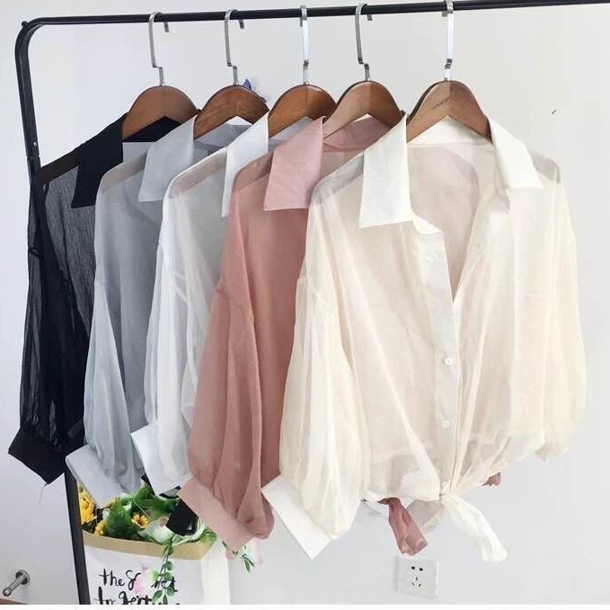 Áo Khoác Voan Mỏng Sơ Mi (Có Hình Ảnh Thật)