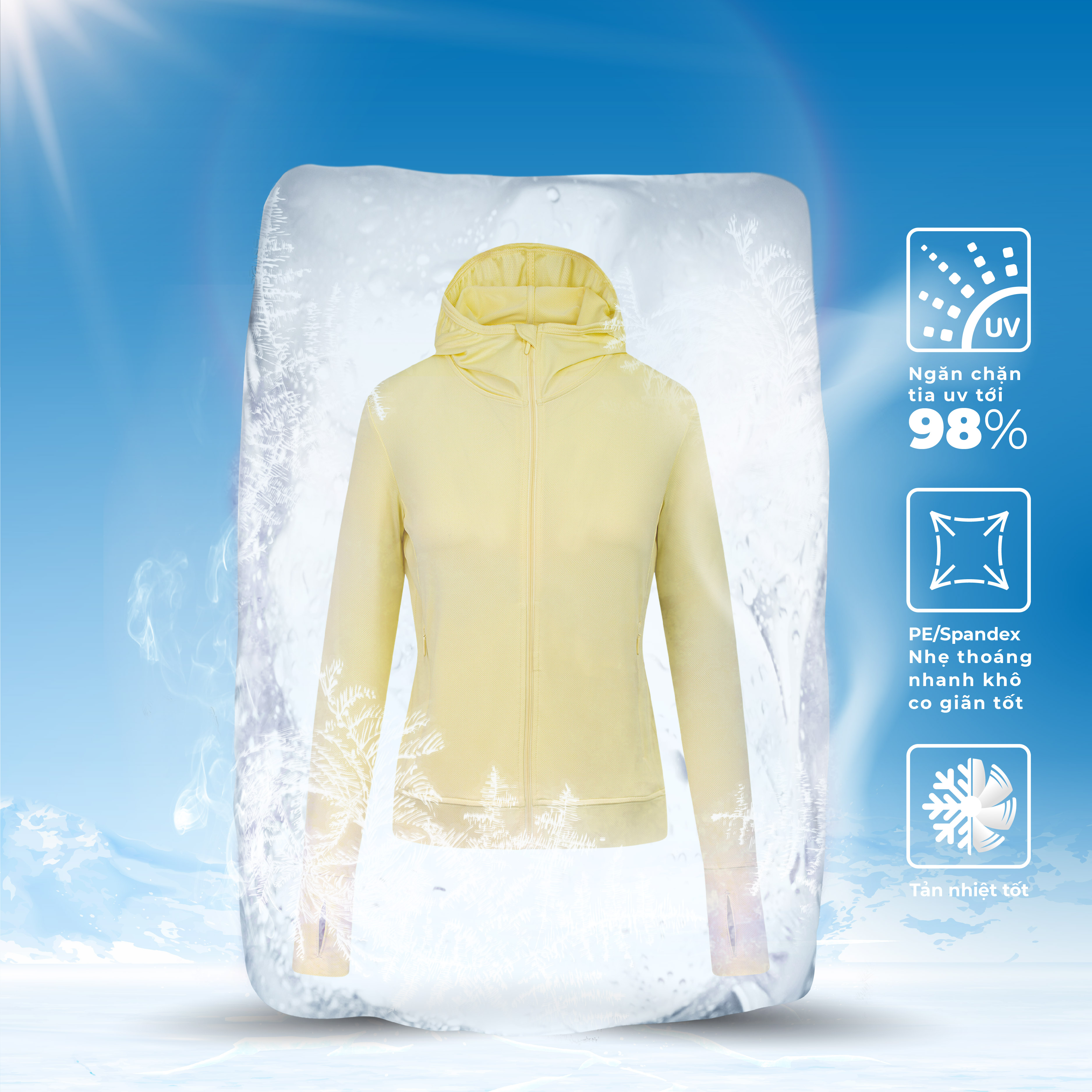 Áo chống nắng nữ CANIFA áo khoác chống nắng chất co giãn có mũ  dạng khoác nhiều màu mẫu mới 2023- 6OT23S001