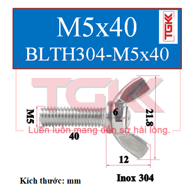 Bulong tai hồng inox 304 m5