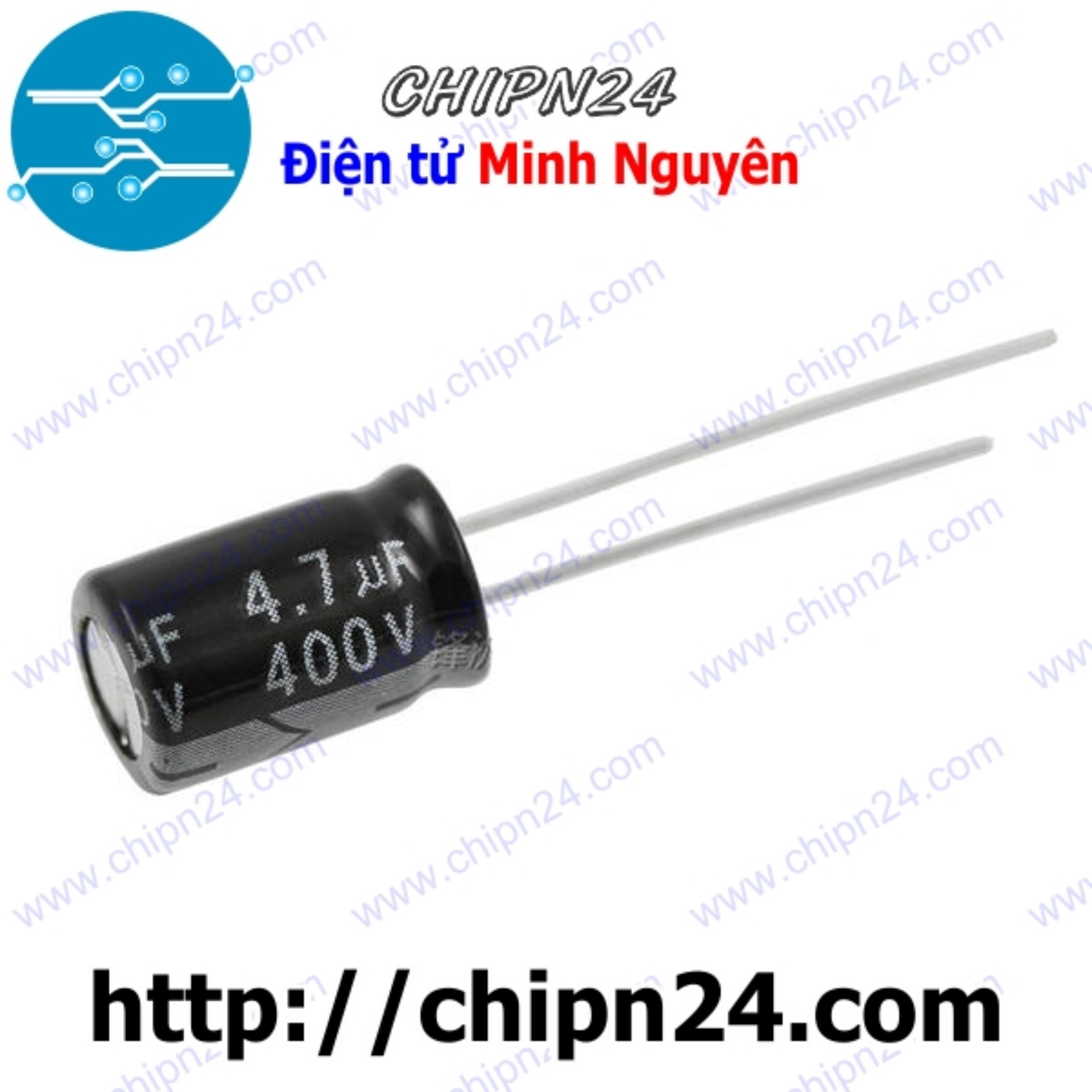 [10 con] (G41.4) Tụ hóa 4.7uF 400V (8x12mm)