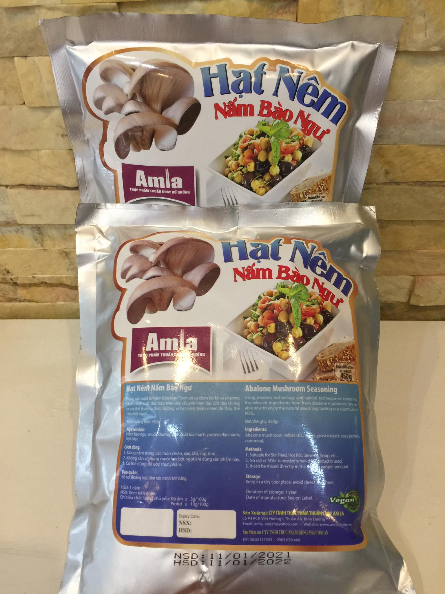 HẠT NÊM CHAY NẤM BÀO NGƯ AMLA 450GAM