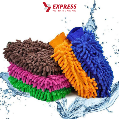 Găng Tay Rửa Xe Sợi Microfiber