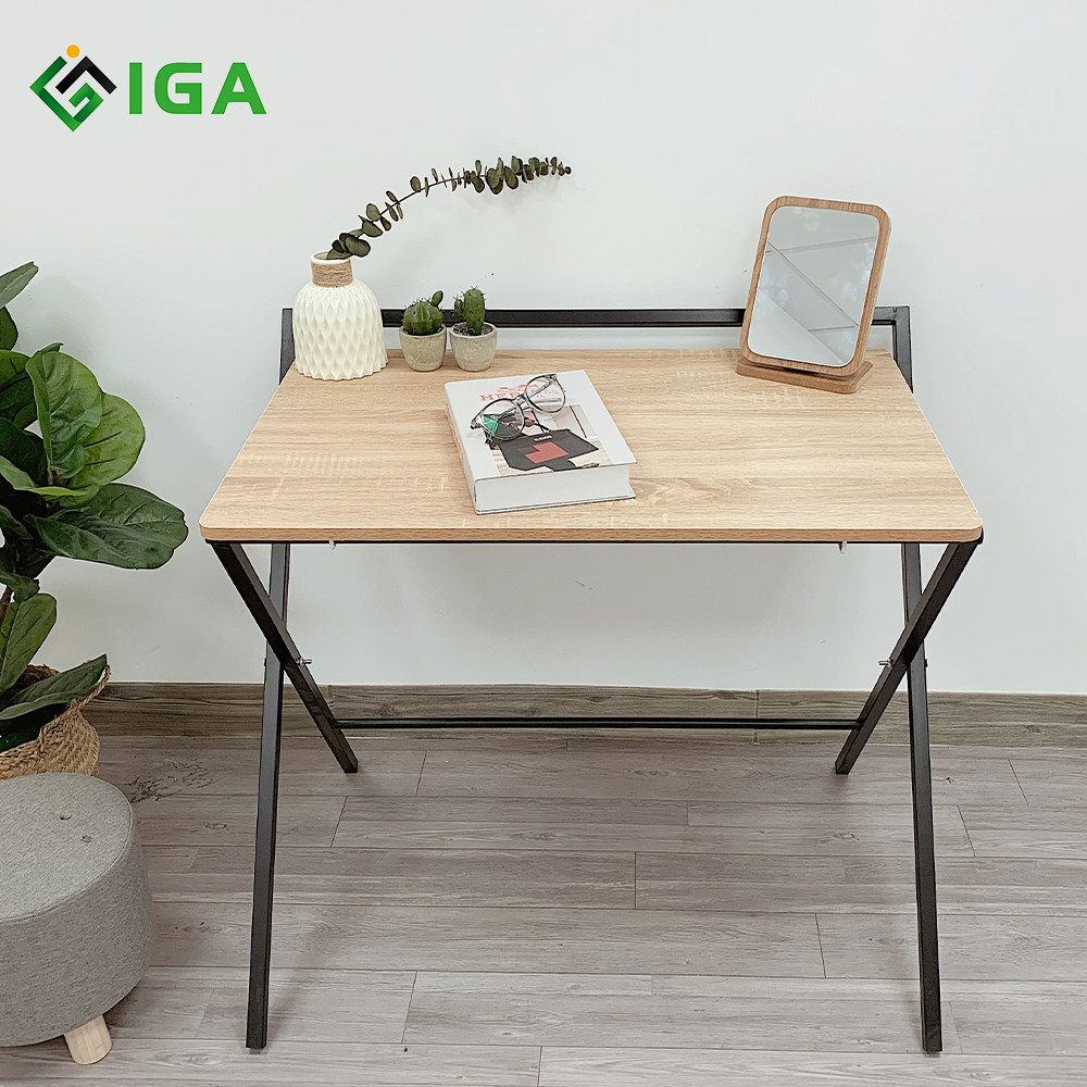 Bàn Làm Việc Bàn Học Gấp Gọn IGA Chân Thép Không Gỉ Chịu Lực Cao Kích Thước Nhỏ Gọn - GM11
