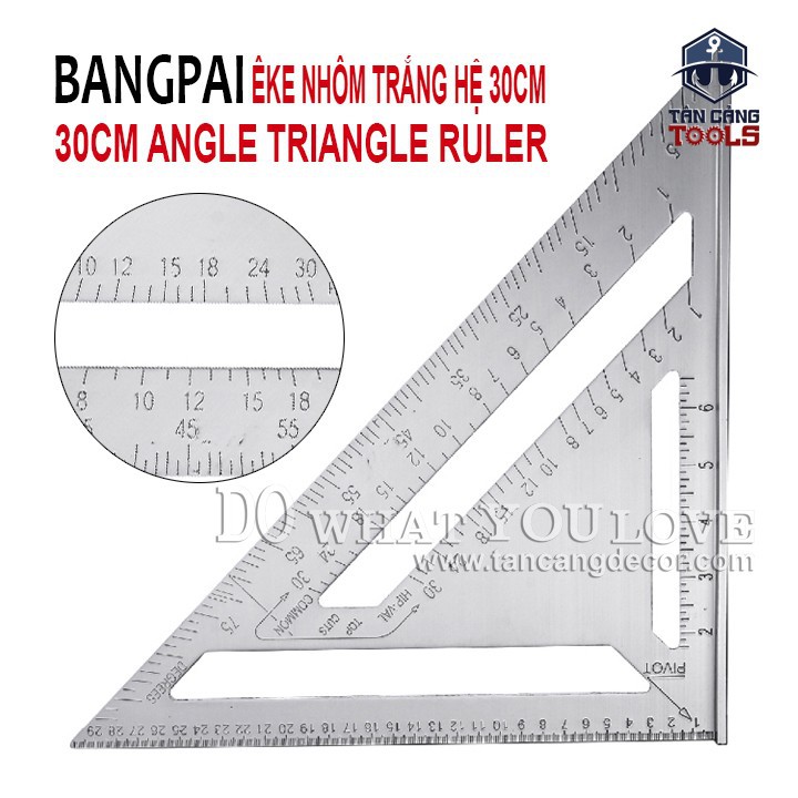 Eke nhôm trắng hệ 30 cm bangpai