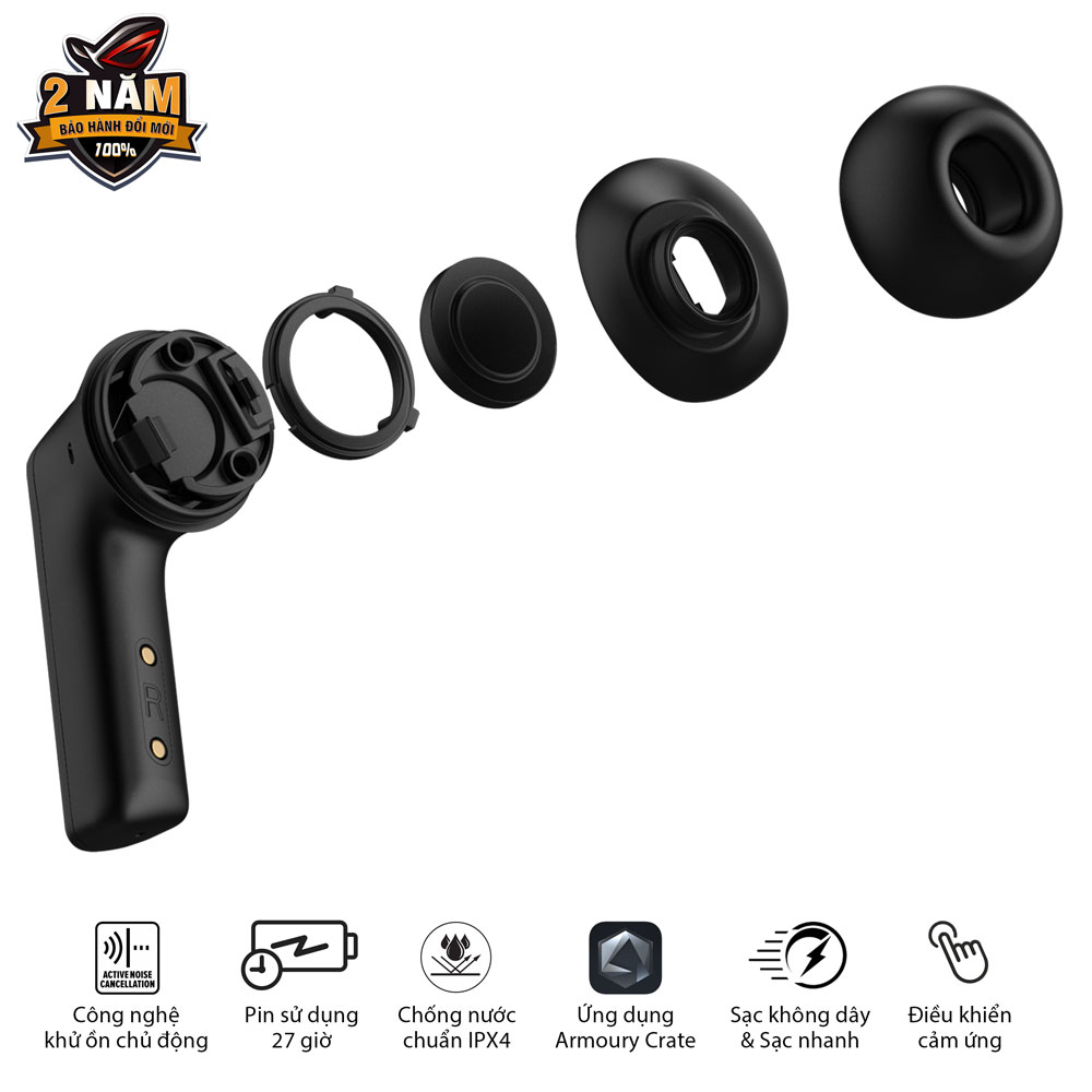 Tai nghe Không Dây Asus ROG Cetra True WL  - Hàng Chính Hãng