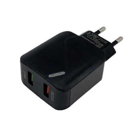 Củ sạc nhanh 2 cổng  QC 3.0 18W+ 5v 3A