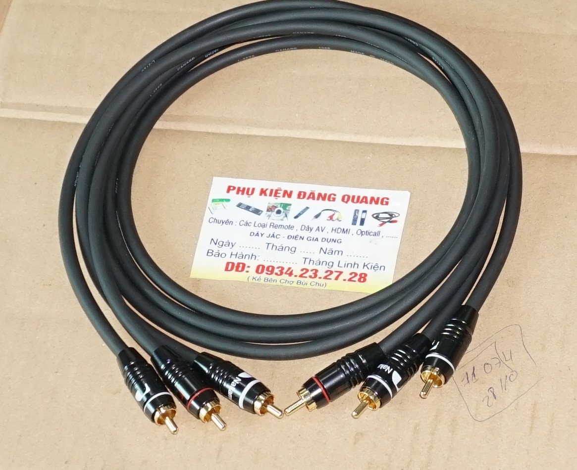 3 sợi dây av canarae , jack nakamichi dài 1m
